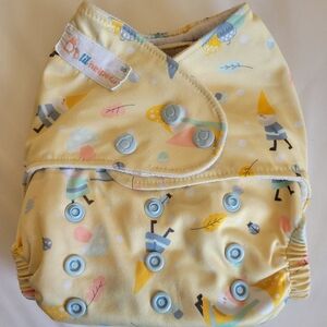 Butter Yellow Gnomes Cloth Diaper